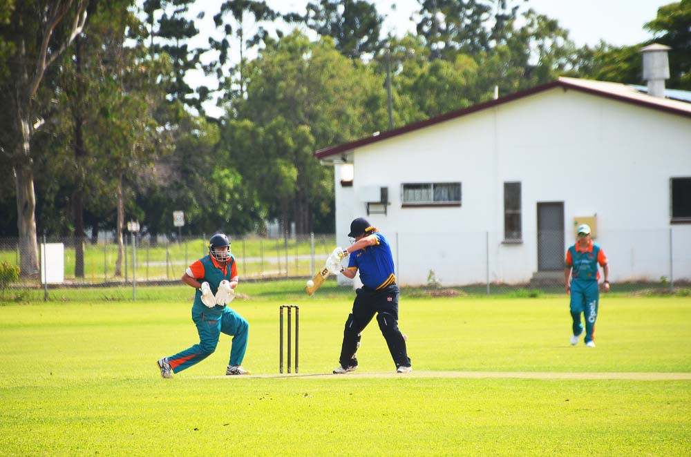 Tristan Curmi opens the batting for Mareeba in their win against the Cyclones.