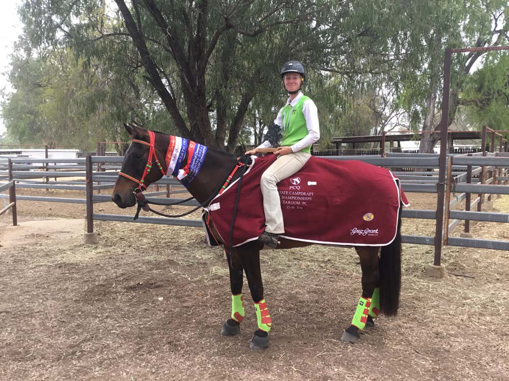 Samika earned two first place ribbons and was named in the Queensland State Campdraft Team.