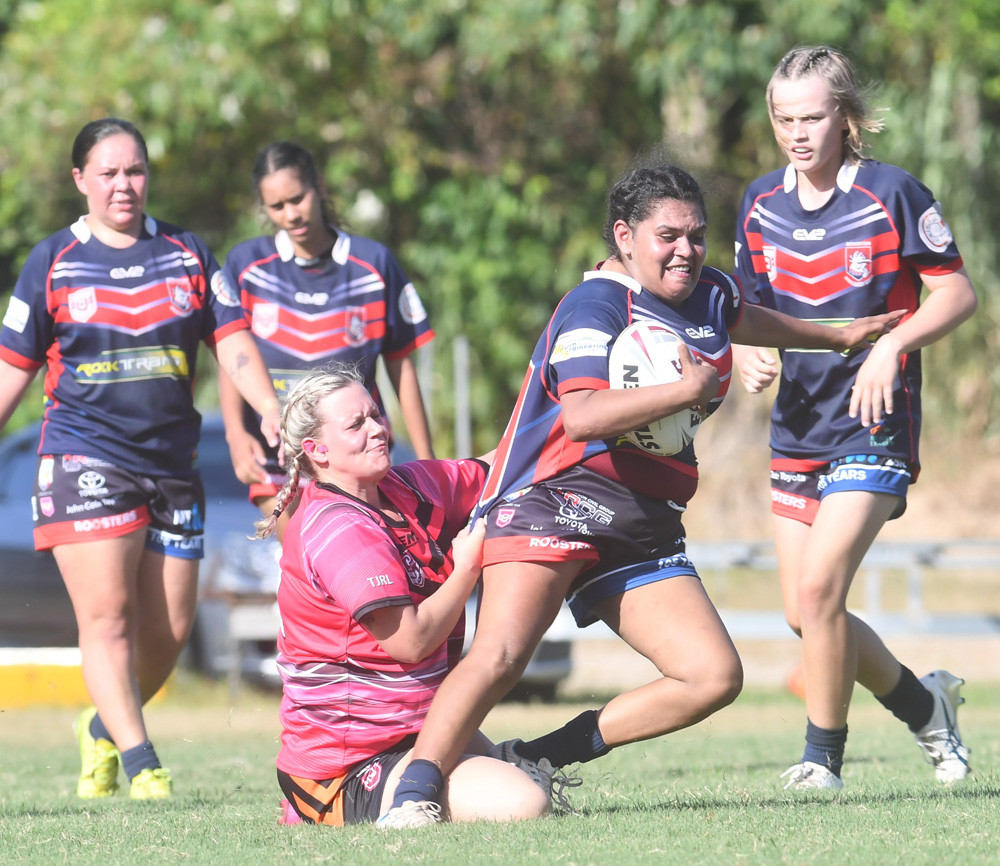 Roosters ladies forward Cindy Mathieson in Saturday’s first ladies match