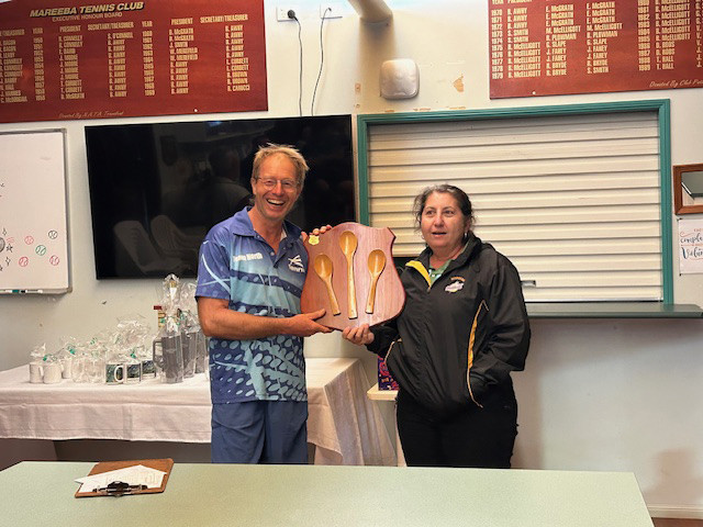 Wooden Spoon winners – Herold Prins (left) from Gerry’s Gelatos and Connie Martens from Connie’s Cannolis.