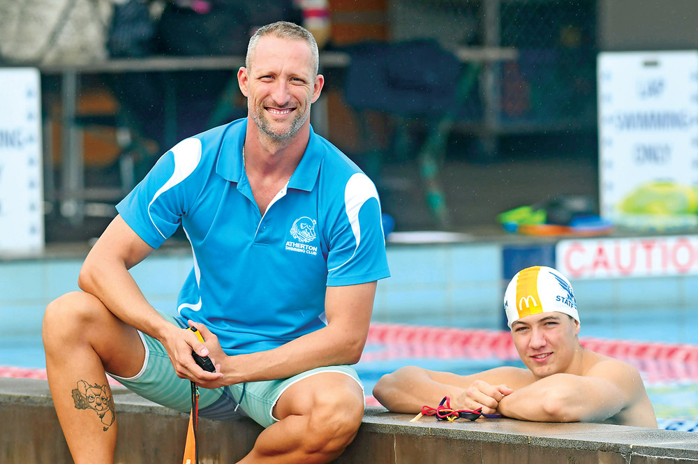 Brady Hughes with his new coach Adriano Schonenberge who has been instrumental in guiding Hughes to the national stage.
