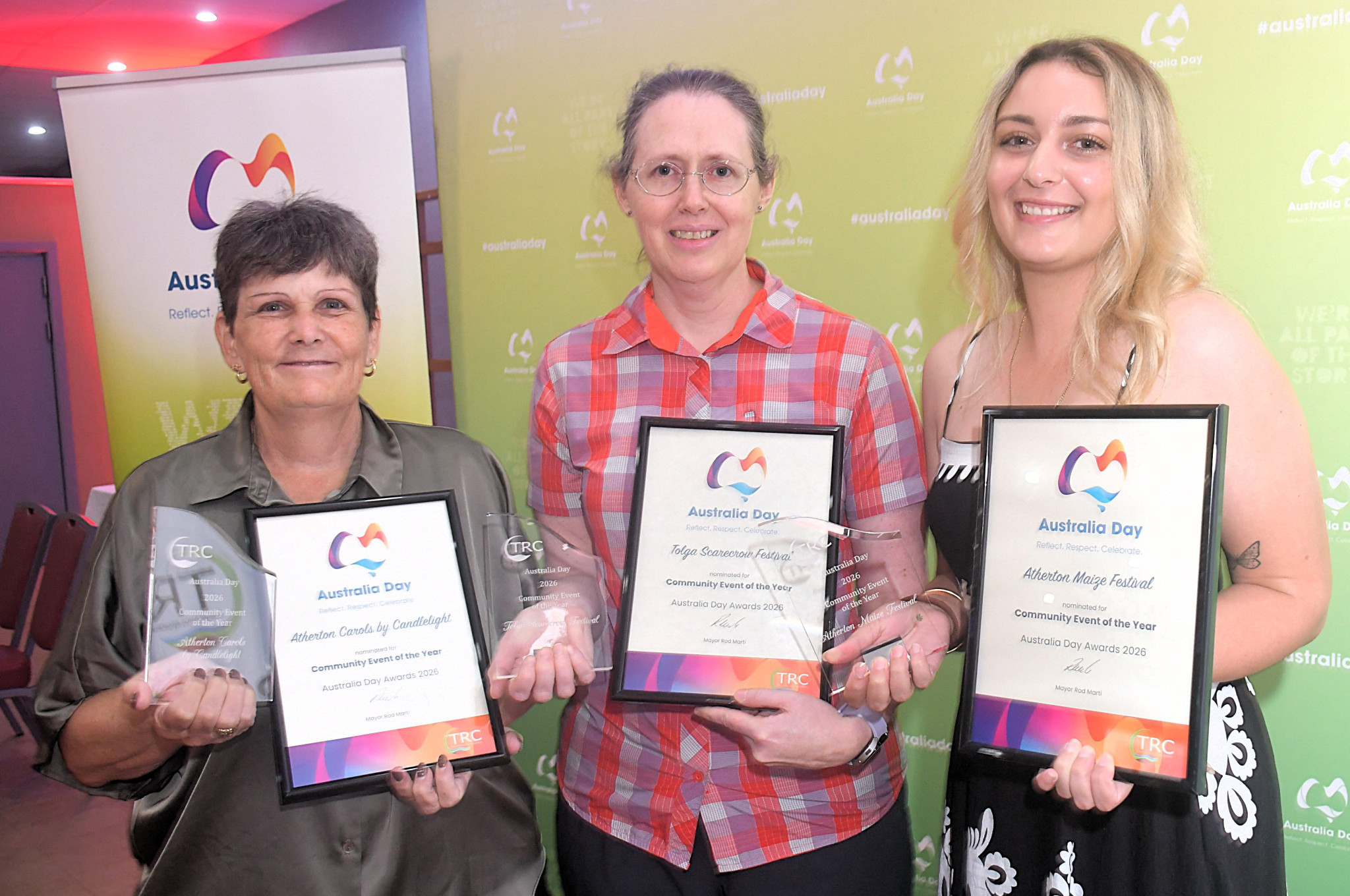 Representatives from three different community groups accepted the Community Event of the Year Award