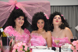 The bridemaids – Tatiana Cazaly, Silvana Bellagamba and Tracy James.